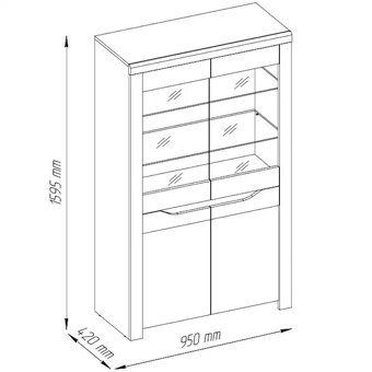 Vytrina - komoda - 3