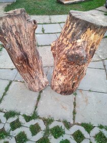 dekoracia drevene zahradne sedenie drevene podstavce orech - 3