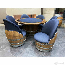 Pokrový stôl - Whisky Barrel Chairs - 3