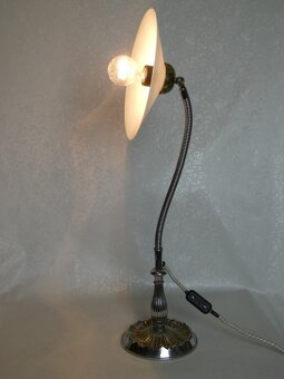 Stolová art deco lampa chrom - 3