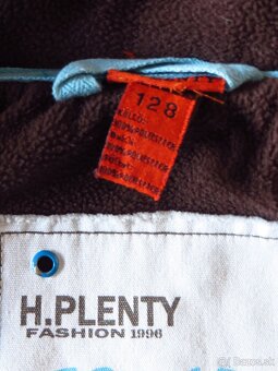 Teplá oranžovohnedá vesta + sveter - veľ. 128 - 3