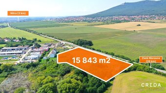 CREDA | predaj 15 843 m2 pozemok na ceste NR - ZM, Nitra - M - 3