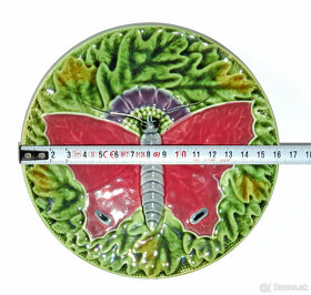 Secesný kameninový tanierik - Motýl #2 - 3