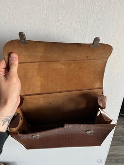 Aktovka / taška z pravej kože I retro I vintage - 3