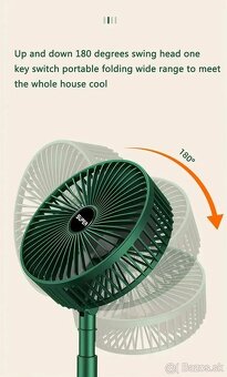 USB dobíjací teleskopický ventilátor - 3