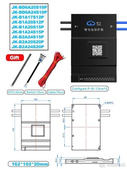 JK BMS 150A + 2A Active Balance-24V-48V-72V - 3