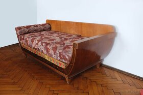 Originálny drevený gauč s intarziou - 3