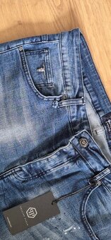 Philipp plein pánske riflové šortky - kraťasy 2 - 3