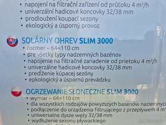 Solárny ohrev bazéna Marimex SLIM 3000 - 3