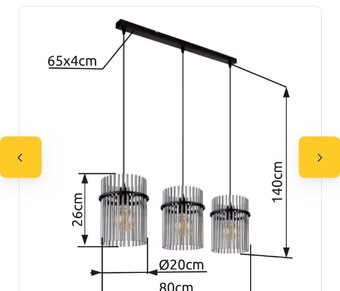 Závesný luster. - 3