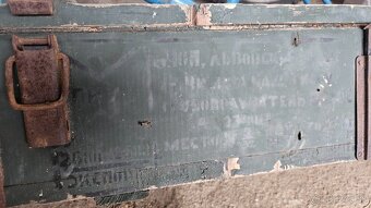 Vojenska drevena  krabice  bedňa - 3