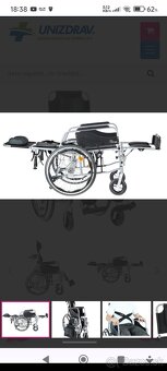 Polohovatelný invalidný vozík. - 3