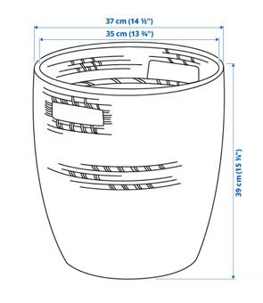 RÅGKORN, veľký kvetináč IKEA - 3
