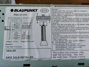 Blaupunkt Palma 190BT, USB, AUX - 3