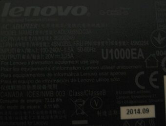 Nabíjačka LENOVO 65W 20V 3,25A hranata koncovka - 3