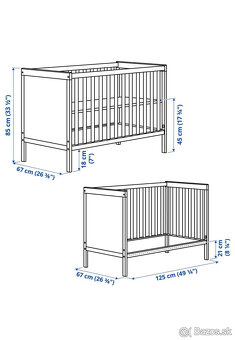 Predám detskú postieľku SUNDVIK od IKEA - 3