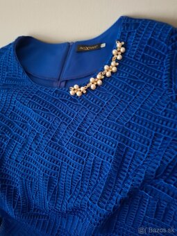 Modré krajkové šaty - 3