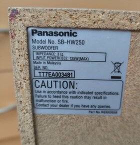 Predám Panasonic Subwoofer - 3