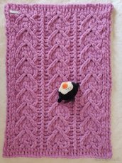 Pletená detská deka ružovo-fialová - 3