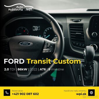 Prenajom dodávky 9 miesta Ford Tranzit automat - 3