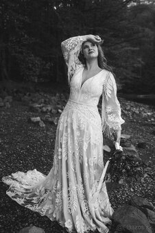 svadobné šaty vhodné na jeseň/zimu/jar - 3