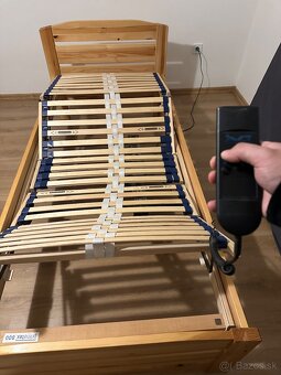 Polohovateľna posteľ S Motorom  práve Drevo Massiv. - 3