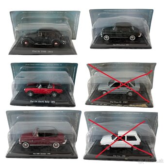 Kovové, zberateľské modely FIAT, mierka 1:43 - 3