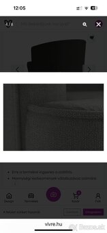 Zamatove antracit cierne kreslo Avron - 3