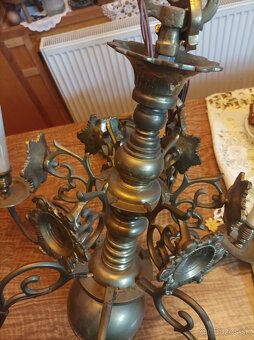 Predám dva veľké mosadzné lustre - 3