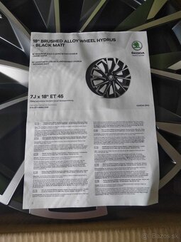 18" alu ŠKODA KAROQ originál model HYDRUS. - 3