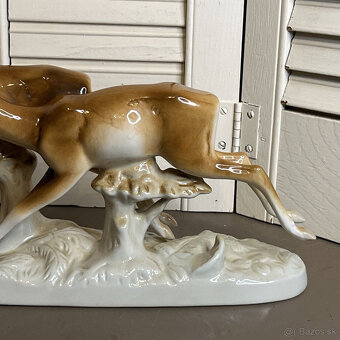 Porcelanová soška royal dux srnky - 3