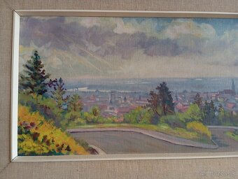 Krásny slovenský obraz - Výhľad na Bratislavu 88x48 cm - 3