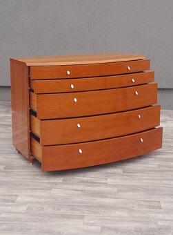 Komoda oválna čerešňová , - 3