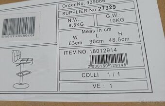 Barová stolička biela - 3