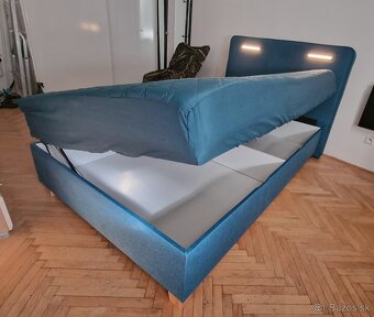 Čalúnená posteľ s matracom, 120x200 + úložný priestor - 3