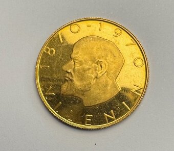 PREDAJ zlatá minca LENIN dukát 1970 VZÁCNA medaila - 3