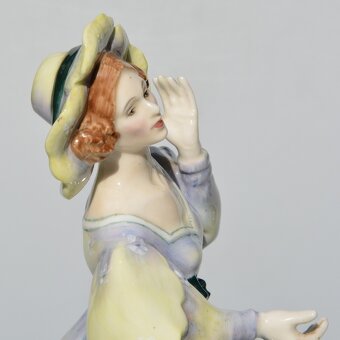 Royal Doulton Zberateľská porcelánová soška Dáma v klobúku - 3