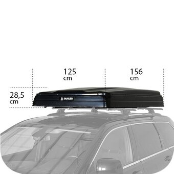 NOVÝ Škrupinový strešný stan SNAILER Abis 2+1 (156cm) - 3