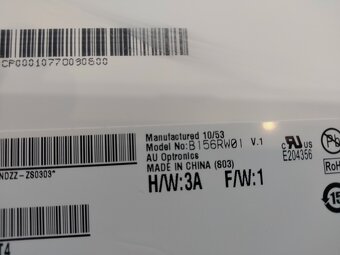 predám 15.6" LED displej , rozl. HD+ 1600x900 , B156RW01 - 3