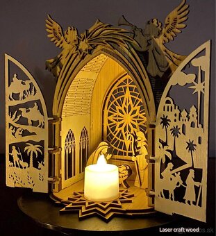 Betlehem Drevený vianočný - 3