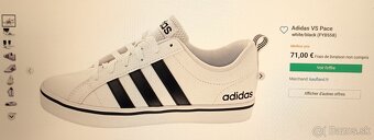 Predám pánske biele kožené tenisky orig.Adidas 7,5-41 - 3