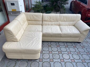 Kožená rohová sedacia súprava - 3