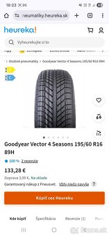 Pneumatika Goodyear Vector4seasons  195 60 R16 89H - 3