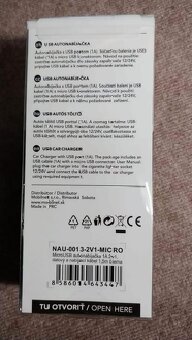 USB nabíjačka MOBILNET 12/24V s káblom 1,5m - 3