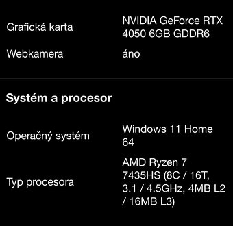 herný notebook Lenovo - 3