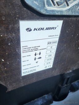 Predám čln Kolibri 330 KM D - 3