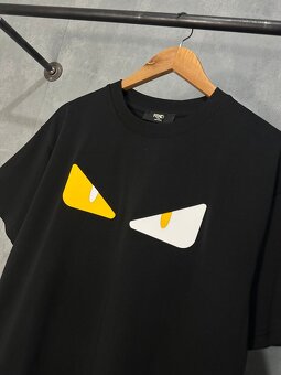 Panske oversized tricko Fendi - cierne - 3