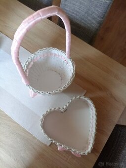 Svadobný košík (ideálne na pierka alebo lupene kvetov) - 3