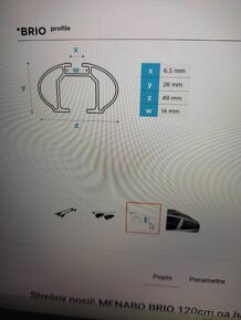 Strešné nosiče Menabo Brio 120 CM NOVÉ - 3