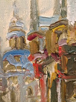 Obraz Karel Šustek, Praha Karlův most, olej na plátně 78x117 - 3